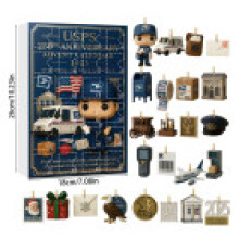(US Postal)Mascotte Chicago Cubs calendrier de l'avent de Noël boîte aveugle compte à rebours cadeau 24 jours