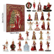 (Red Women)Mascotte Chicago Cubs calendrier de l'avent de Noël boîte aveugle compte à rebours cadeau 24 jours