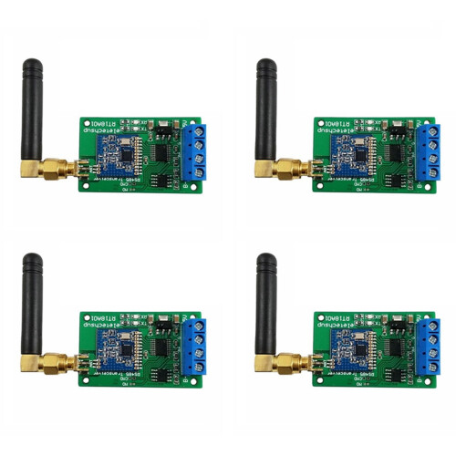 4X 868M Multifunctional Wireless RS485 Bus RF Serial Port UART Transceiver Module DTU for PTZ Camera PLC Modbus RTU