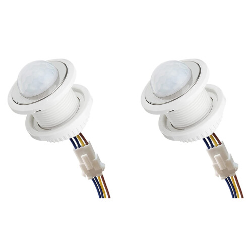 2X  Motion Sensor Light  110-220V PIR Sensor  Detection  Delay Adjustable Infrared Induction Detector