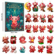 (Axel)Jolie boîte aveugle calendrier de l'avent de Noël acrylique animal avec compte à rebours 24 jours