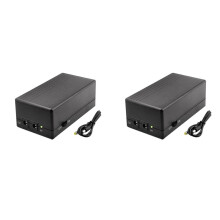 2X 12V 2A Fuente de Alimentación Ininterrumpida UPS 12000MAh Batería de Respaldo para CCTV Y Enrutador WiFi Suministro de Emergencia