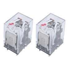 2X JQX-13F LY2 AC 24V Bobine 8 Broches DPDT LED Rouge Relais Electromagnetique