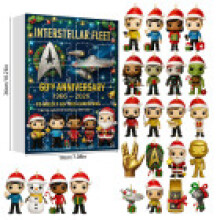 (Star Fleet)Calendrier de l'avent de Noël Hamburgers Fries équipe de football boîte aveugle compte à rebours