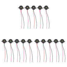 15 Pcs 3-24V 85DB Sound Electronic Buzzer Alarm Black 23 x 12mm