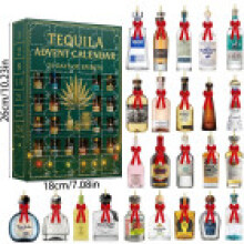 Bouteille Tequila Calendrier de l'Avent Noël Boîte Aveugle 24 Jours Décoration Compte à rebours