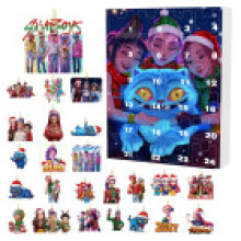 (StyleB)Kpop chasseurs de démons calendrier de l'avent de Noël boîte aveugle compte à rebours cadeau 24 jours