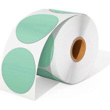 (2-, Green) Munbyn Pink Thermal Sticker Labels - Self-adhesive Round Diy Labels For Qr Code Logo Design-dzjm2