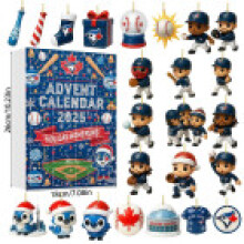 (Blue Jays)Mascotte Chicago Cubs calendrier de l'avent de Noël boîte aveugle compte à rebours cadeau 24 jours