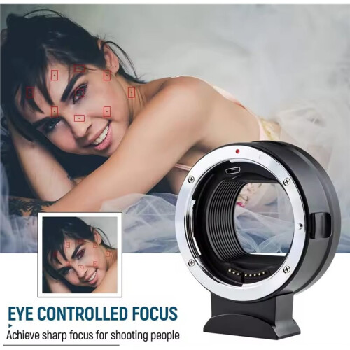 EF-EOSR Automatic Adapter  EF Auto Focus Lens Adapter for  EF and EF-S Lens DSLR Lens EF Port 1