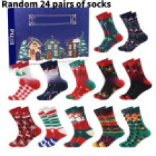 (Purple 24)Chaussettes Noël Compte à rebours Calendrier Surprise Boîte Aveugle pour Adolescent Cadeau Festival