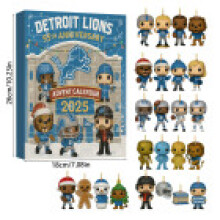 Calendrier de l'avent de Noël 95e anniversaire Detroit Lions boîte aveugle compte à rebours