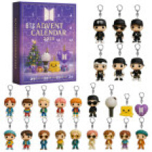 (Style B)Calendrier de l'Avent Noël Personnage Acrylique Porte-clés Fournitures Saisonnières Décoration