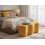 Beliani Upholstered Bench LITTLETON Fabric Mustard 2
