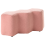 Beliani Upholstered Bench LITTLETON Boucle Pink 4