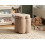 Beliani Kids Storage Pouffe FLOWER Boucle Beige Flower 2