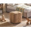 Beliani Pouffe TURLEY Velvet Taupe 2