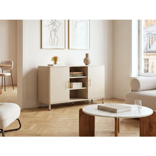 Beliani Sideboard OMBURA Metal Light Beige 1