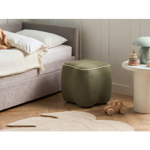 Beliani Pouffe JUNO Fabric Green 1