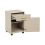 Beliani 1 Drawer Bedside Table OMBURA Metal Beige 4