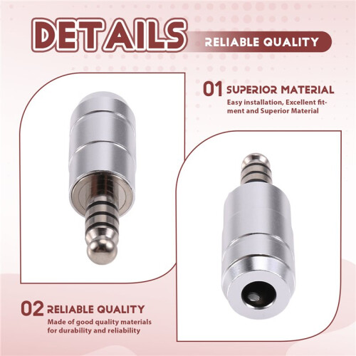 Replacement Helicopter Headset Plug Adapter U-174/U Assemble Type for  David Clark Helicopter Headset Silver 2