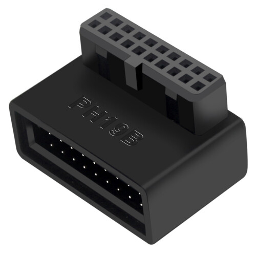 2X PH19B USB 3.0 Intern Header USB3.0 19/20P Socket 90 Degree Adapter Converter för Datormoderkort 1