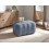 Beliani Upholstered Bench JUNO Fabric Light Blue 2
