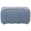 Beliani Upholstered Bench JUNO Fabric Light Blue 4