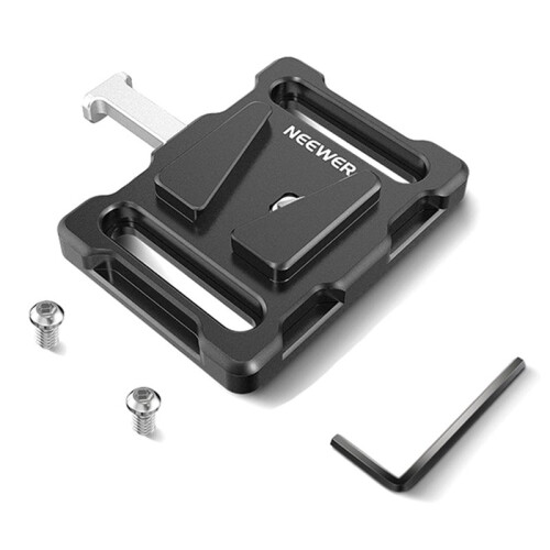 Neewer  V Mount Battery Plate with Quick Release, 1/4inch Thread - for  V Mount Batteries, Durable &