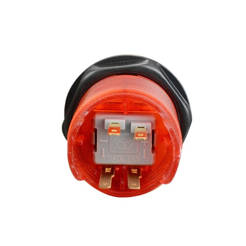 1PCS Illuminated Led Push Button 28mm Nut with 4Pin Light Cable for Zero Delay Board Arcade Game Machine Parts Red 1