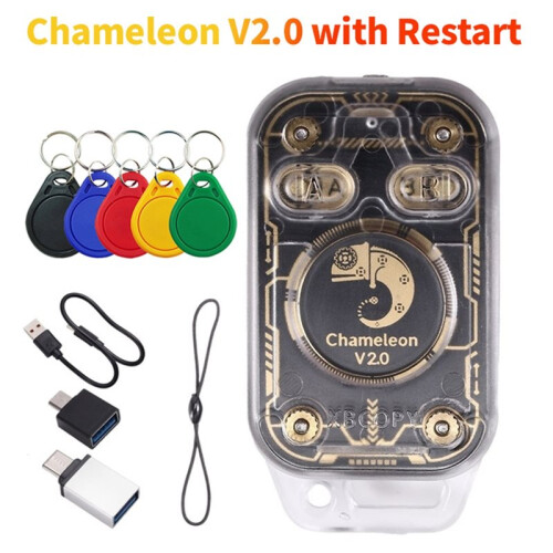 Chameleon V2.0 RFID  Chip Reader Emulator+5XUID Keychain NFC Duplicator 125K 13.56Mhz Card Decode Chameleon Ultra 1