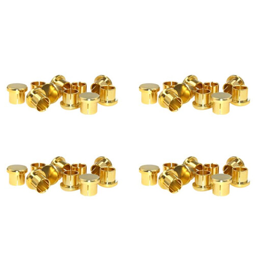 32Pcs Gold Plated RCA Protection Cap Plug Short-Circuit Socket Phono Connector Shielding Plug Socket Protection Cover