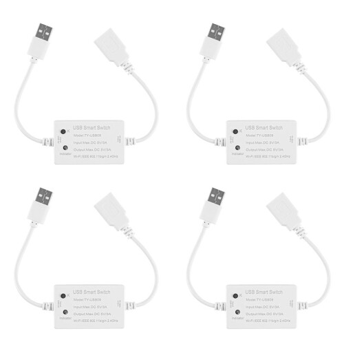4X Tuya USB   WIFI Controller Universal Breaker Timer  Life per Dispositivi USB per Alexa  Home