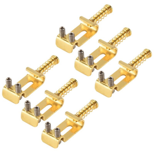 6 Roller Bridge Pull String Code Electric Guitar Saddle for Stratocaster Telecaster Electric Guitar Accessories Gold