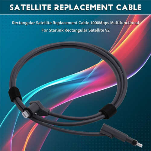Rectangular Satellite Replacement Cable 1000Mbps for Starlink Rectangular Satellite V2 Cable Repair 2