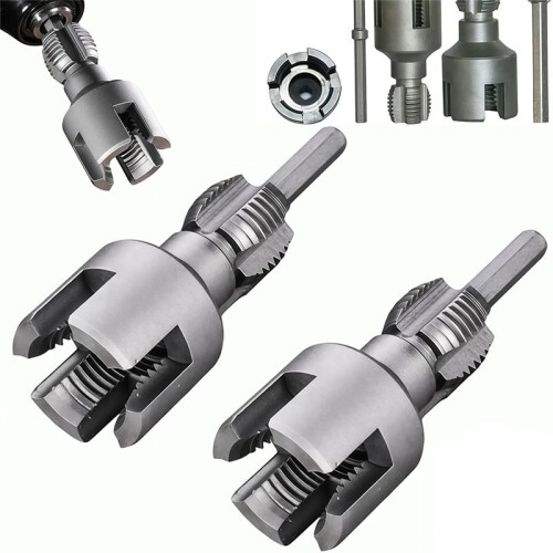 Integrated Internal & External Pipe Threading Tool, Electric Drill Compatible Pvc Pipe Threader Kit, 1/2inch 2