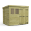 7 x 6 Pent Shed Tanalised (Double Door, With Windows) 2