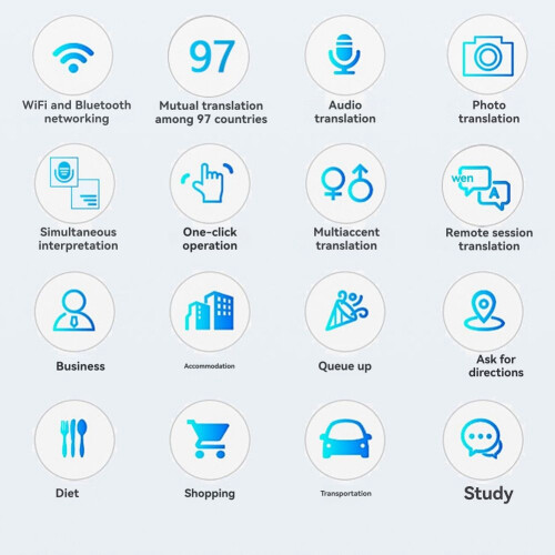 Two Way Easy Translation  Voice Language Translator  40 Languages Instant Real- Language Translator B