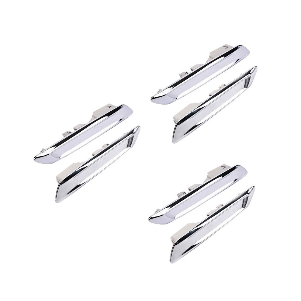 3X Car Front Left & Right Chrome Trim Molding For F10 F11 528I 535I 51137336645 51137336646 6032694978772