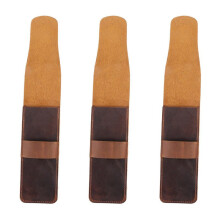 3X Handmade Leather Pencil Storage Bag Cowhide Fountain Pen Case Holder Vintage Retro Accessories for Travel Journal A
