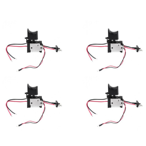 4X DC7.2-24V Electric Drill  Cordless Drill Speed Control Button Trigger Light Power Tool Parts for