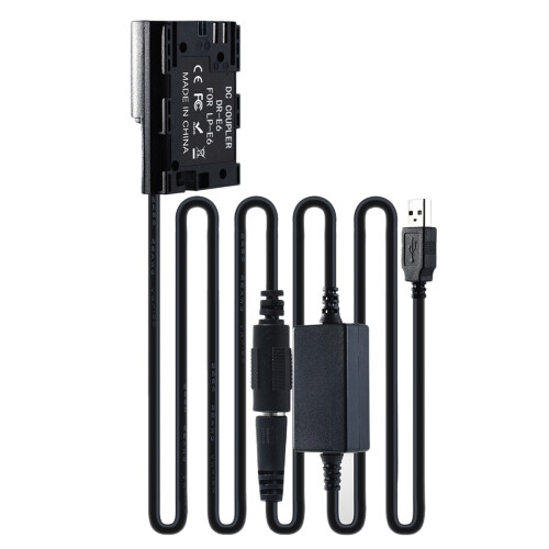 Coupler,LP-E6 Dummy Battery Set for  5D2 5D3 5D4 6D 6D2 60D 7D 7D2 70D 80D 90D Replacement Power Adapter 1