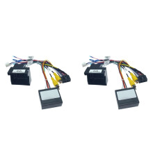 2X Faisceau de Câbles Radio de Cordon D'Alimentation Audio de Voiture 16PIN avec BoîTe Canbus pour 3008 2008 CitroëN C4 C-Quatre C4L C3 XR C5