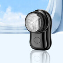 (Black)Afeitadora Eléctrica Viaje Portátil Estilo Mini Desmontable Agua Lavado Afeitadora Hoja