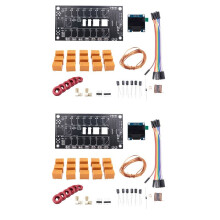 2X ATU-100 Antennen Tuner 1.8-50MHz Automatischer Antennen Tuner + OLED Firmware Programmierter VerstäRker EmpfäNger DIY Satz