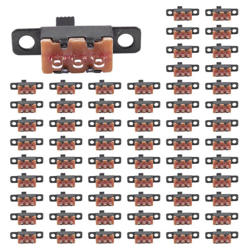 500 Pcs / 2 Position 1P2T SPDT  Panel Slide  Solder Lug SS12F1-G3