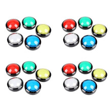 20X Arcade Tasten 60mm Dome 2,36 Zoll LED Taster mit Mikroschalter für Arcade Maschinen Video Spiel Konsole