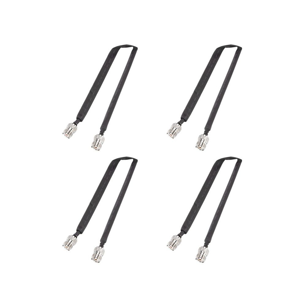 4X Window Pass Through Flat RF Coaxial Cable SO239 UHF Female to UHF Female 50 Ohm RF Coax Pigtail Extension Cord 20cm-image-OPC-PWKVM5V-NEW