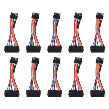 10X PSU ATX 24Pin Female to 12Pin Male Power Supply Sleeved Cable Cord 18AWG Wire for Q87H3-AM Q87H3 Motherboard