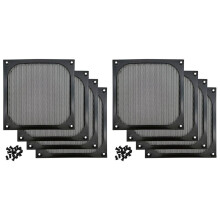 140mm Desktop Computer Case Fan Dust Filter Grills Dustproof Case Cover with Screws, Aluminum Frame Mesh, 8 Pack